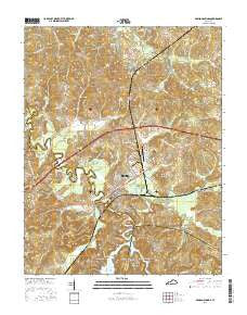 Dawson Springs Kentucky Current topographic map, 1:24000 scale, 7.5 X 7.5 Minute, Year 2016