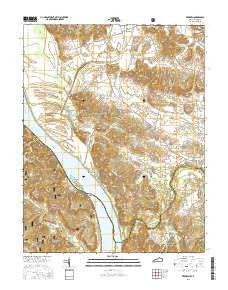 Dekoven Kentucky Current topographic map, 1:24000 scale, 7.5 X 7.5 Minute, Year 2016