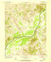 Delaware Kentucky Historical topographic map, 1:24000 scale, 7.5 X 7.5 Minute, Year 1953