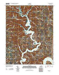 Delmer Kentucky Historical topographic map, 1:24000 scale, 7.5 X 7.5 Minute, Year 2010