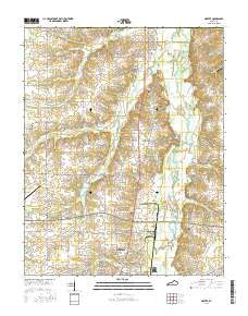 Dexter Kentucky Current topographic map, 1:24000 scale, 7.5 X 7.5 Minute, Year 2016