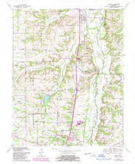 Dexter Kentucky Historical topographic map, 1:24000 scale, 7.5 X 7.5 Minute, Year 1969