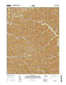 Dingus Kentucky Current topographic map, 1:24000 scale, 7.5 X 7.5 Minute, Year 2016