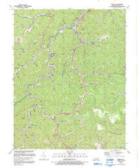 Dorton Kentucky Historical topographic map, 1:24000 scale, 7.5 X 7.5 Minute, Year 1992