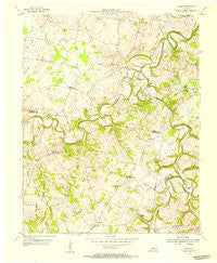 Drake Kentucky Historical topographic map, 1:24000 scale, 7.5 X 7.5 Minute, Year 1954