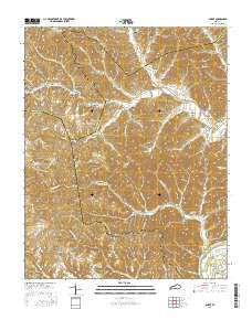 Dubre Kentucky Current topographic map, 1:24000 scale, 7.5 X 7.5 Minute, Year 2016