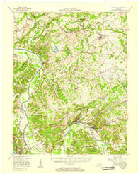 Eddyville Kentucky Historical topographic map, 1:62500 scale, 15 X 15 Minute, Year 1955