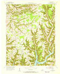 Eli Kentucky Historical topographic map, 1:24000 scale, 7.5 X 7.5 Minute, Year 1954