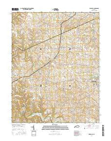 Elizaville Kentucky Current topographic map, 1:24000 scale, 7.5 X 7.5 Minute, Year 2016