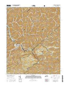 Elkhorn City Kentucky Current topographic map, 1:24000 scale, 7.5 X 7.5 Minute, Year 2016