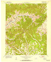 Ellisburg Kentucky Historical topographic map, 1:24000 scale, 7.5 X 7.5 Minute, Year 1952