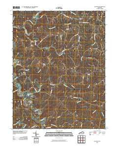 Elliston Kentucky Historical topographic map, 1:24000 scale, 7.5 X 7.5 Minute, Year 2010