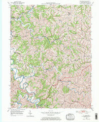 Elliston Kentucky Historical topographic map, 1:24000 scale, 7.5 X 7.5 Minute, Year 1950