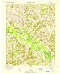 Elva Kentucky Historical topographic map, 1:24000 scale, 7.5 X 7.5 Minute, Year 1951