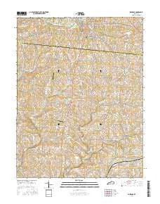 Eminence Kentucky Current topographic map, 1:24000 scale, 7.5 X 7.5 Minute, Year 2016