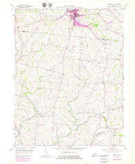 Eminence Kentucky Historical topographic map, 1:24000 scale, 7.5 X 7.5 Minute, Year 1954