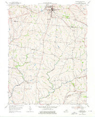 Eminence Kentucky Historical topographic map, 1:24000 scale, 7.5 X 7.5 Minute, Year 1954