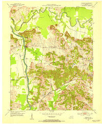 Equality Kentucky Historical topographic map, 1:24000 scale, 7.5 X 7.5 Minute, Year 1952