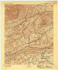 Estillville Virginia Historical topographic map, 1:125000 scale, 30 X 30 Minute, Year 1894