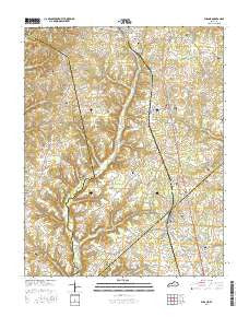 Eubank Kentucky Current topographic map, 1:24000 scale, 7.5 X 7.5 Minute, Year 2016