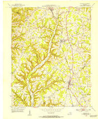 Eubank Kentucky Historical topographic map, 1:24000 scale, 7.5 X 7.5 Minute, Year 1952