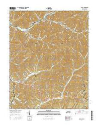 Evarts Kentucky Current topographic map, 1:24000 scale, 7.5 X 7.5 Minute, Year 2016
