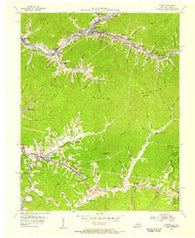 Evarts Kentucky Historical topographic map, 1:24000 scale, 7.5 X 7.5 Minute, Year 1954