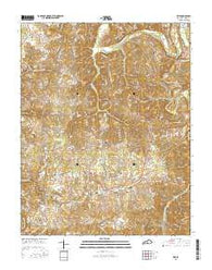 Exie Kentucky Current topographic map, 1:24000 scale, 7.5 X 7.5 Minute, Year 2016