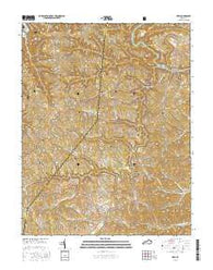 Ezel Kentucky Current topographic map, 1:24000 scale, 7.5 X 7.5 Minute, Year 2016