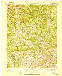 Ezel Kentucky Historical topographic map, 1:24000 scale, 7.5 X 7.5 Minute, Year 1951