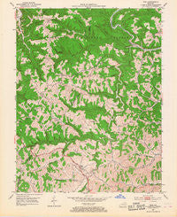 Ezel Kentucky Historical topographic map, 1:24000 scale, 7.5 X 7.5 Minute, Year 1951