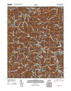 Fallsburg Kentucky Historical topographic map, 1:24000 scale, 7.5 X 7.5 Minute, Year 2011