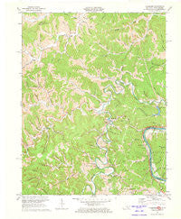 Fallsburg Kentucky Historical topographic map, 1:24000 scale, 7.5 X 7.5 Minute, Year 1971