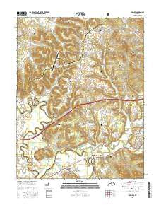 Farmers Kentucky Current topographic map, 1:24000 scale, 7.5 X 7.5 Minute, Year 2016