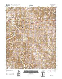Faubush Kentucky Historical topographic map, 1:24000 scale, 7.5 X 7.5 Minute, Year 2013