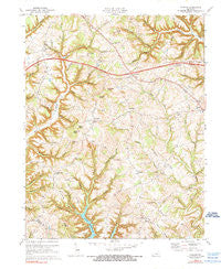 Faubush Kentucky Historical topographic map, 1:24000 scale, 7.5 X 7.5 Minute, Year 1973