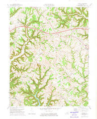 Faubush Kentucky Historical topographic map, 1:24000 scale, 7.5 X 7.5 Minute, Year 1973