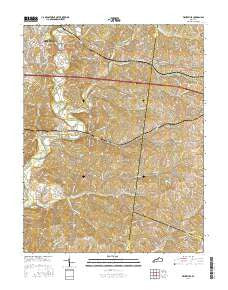 Fisherville Kentucky Current topographic map, 1:24000 scale, 7.5 X 7.5 Minute, Year 2016