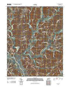 Flener Kentucky Historical topographic map, 1:24000 scale, 7.5 X 7.5 Minute, Year 2010