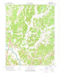 Flener Kentucky Historical topographic map, 1:24000 scale, 7.5 X 7.5 Minute, Year 1973