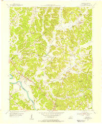 Flener Kentucky Historical topographic map, 1:24000 scale, 7.5 X 7.5 Minute, Year 1954