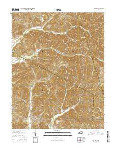 Fordsville Kentucky Current topographic map, 1:24000 scale, 7.5 X 7.5 Minute, Year 2016