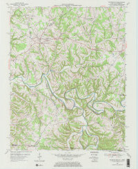 Fountain Run Kentucky Historical topographic map, 1:24000 scale, 7.5 X 7.5 Minute, Year 1954