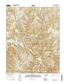 Fountain Run Kentucky Current topographic map, 1:24000 scale, 7.5 X 7.5 Minute, Year 2016