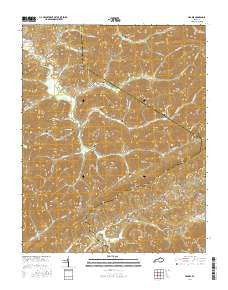 Frakes Kentucky Current topographic map, 1:24000 scale, 7.5 X 7.5 Minute, Year 2016