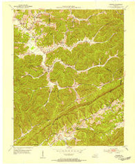 Frakes Kentucky Historical topographic map, 1:24000 scale, 7.5 X 7.5 Minute, Year 1952