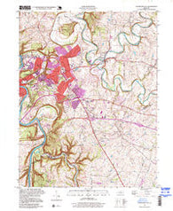 Frankfort East Kentucky Historical topographic map, 1:24000 scale, 7.5 X 7.5 Minute, Year 1996