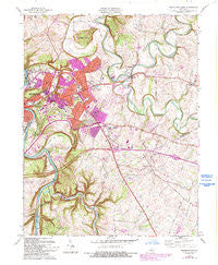Frankfort East Kentucky Historical topographic map, 1:24000 scale, 7.5 X 7.5 Minute, Year 1970