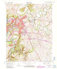 Frankfort East Kentucky Historical topographic map, 1:24000 scale, 7.5 X 7.5 Minute, Year 1970