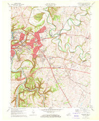 Frankfort East Kentucky Historical topographic map, 1:24000 scale, 7.5 X 7.5 Minute, Year 1970